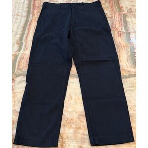 Kicker Bocker Mens Chino Pants Black Flat Front Straight Leg Comfort Pocket 36